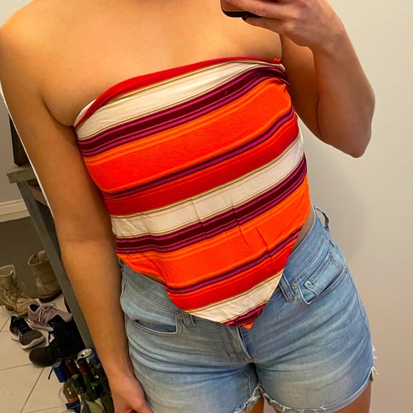 Strapless crop top - Picture 1 of 4